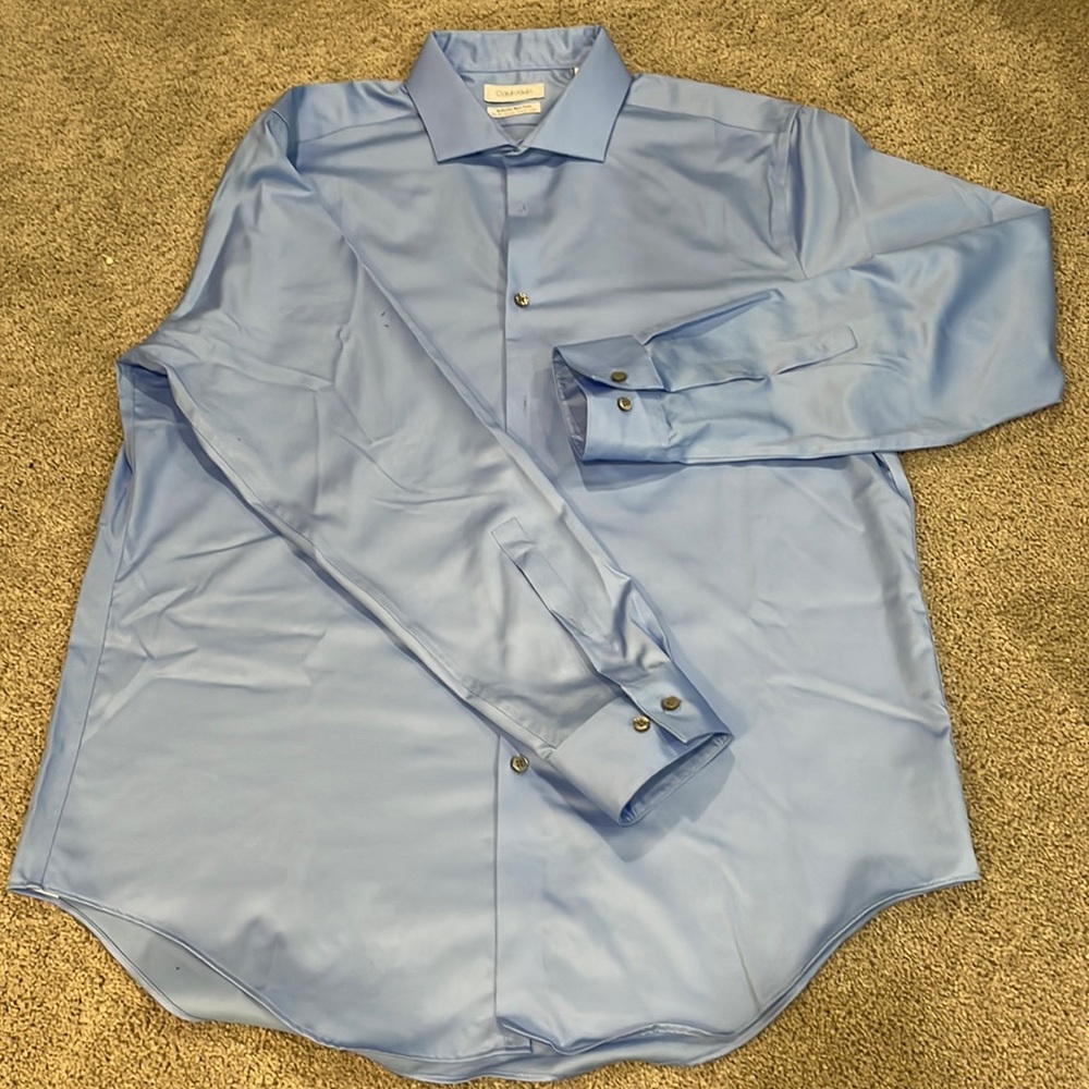 Calvin Klein Infinite Wrinkle Free Slim Fit Stretch Collar Dress Shirt